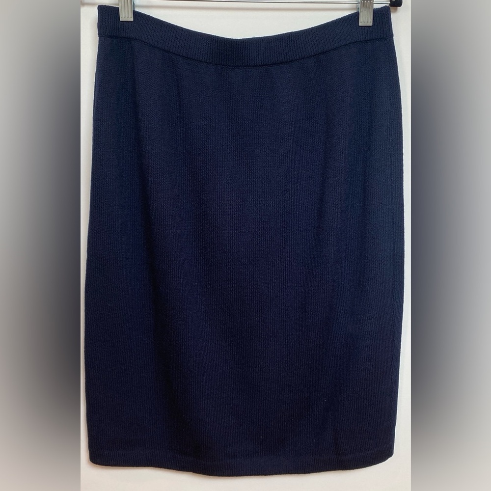 St. John Navy Knit Skirt 10
